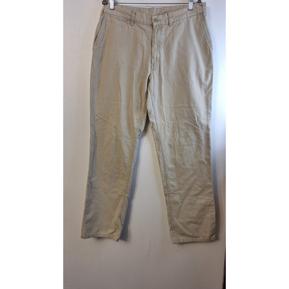 Patagonia Quandary Mens Pants 35x 31 Khaki Organic Cotton Outdoor Hiking Work - Picture 1 of 6